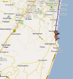 Parijatham Beach House, Google Maps Location